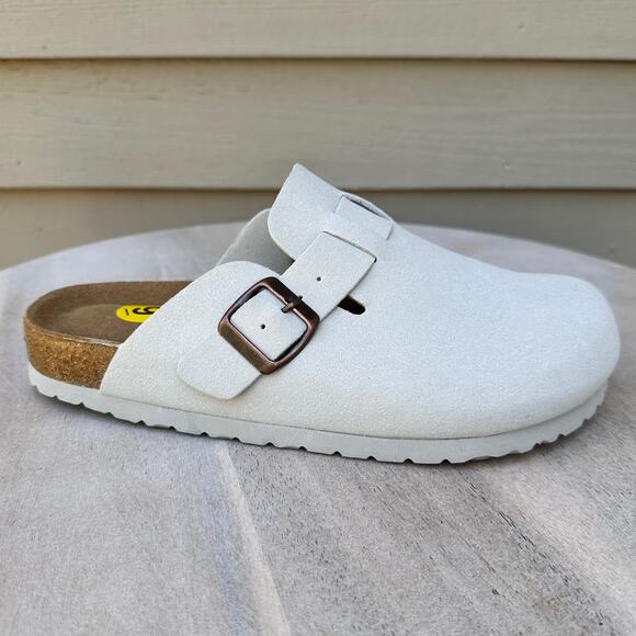 CUSHIONAIRE Hana Slip-On Buckle Clog with Cork Footbed Memory Foam Size 9 - Picture 7 of 13